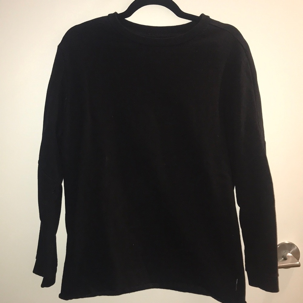 Among equals black crewneck sweater